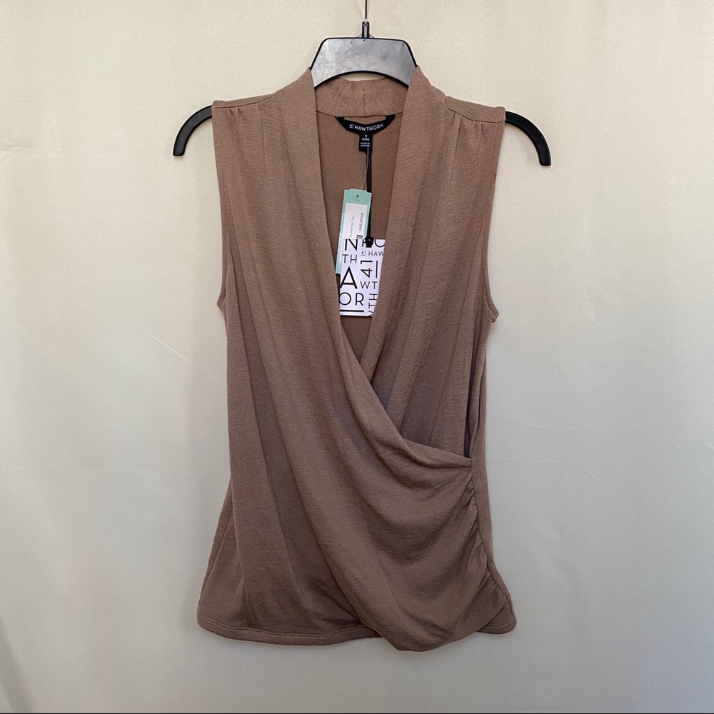 Benni Wrap Front Ruched Knit Top